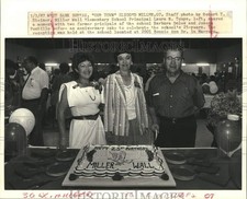 1987 Press Photo Miller Wall Elementary School Principals at Anniversary Party picture