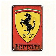 Ferrari Aluminum Decoration Retro Tin Metal Signs Home Decor Wall Art Garden picture
