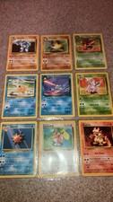 Original LP-NM Vintage Pokemon Cards Lot of 9 Cards No Duplicates picture