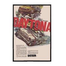 1970 Datsun Daytona Vintage Ad Poster Print Retro Racing Wall Art Decor picture