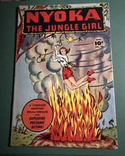 NYOKA THE JUNGLE GIRL #20 1948 Fawcett FVF Tight Binding/Great Color picture