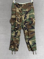 Vintage US Army Pants Medium Regular Woodland Camo BDU Cargo Military Surplus picture