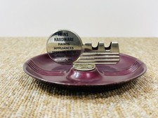 1920’s Vtg Hein's Hardware Sporting Goods Metal Key Ashtray Tigerton Wisconsin picture