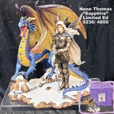 NeneThomas FairySite Dragon SAPPHIRE Male Warrior L'd Ed 0236/4800 NIB Displayed picture