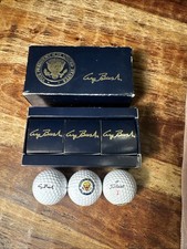 Three Pack 3 Official George Bush Vice Presidential Seal White House Golf Balls picture