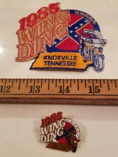 1985 Wing Ding Knoxville Biker Motorcycle Rider Screw Back Pin GWRRA & 3