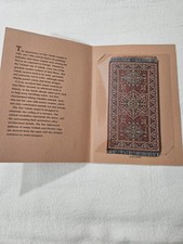 Miniature Franklin Mint Oriental Rug 3x6 in. -STAR USHAK- in a Card picture