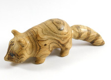 Vintage Copeland Wooden Carved Raccoon Animal Figure picture