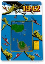 TIN SIGN 1942 Arcade, 80's, Retro, Console, Marquee, Game Room Decor, B063 picture