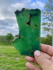 Chrysoprase Slab Natural Slice Vibrant Green 5.3 Oz picture