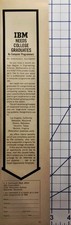 1965 IBM Print Ad - College Graduates Needed as Computer Programmers Bethesda MD picture