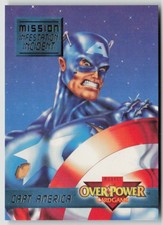 Marvel OverPower Mission Infestation Incident Captain America Card 3 of 7 1995 picture
