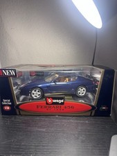 Burago Ferrari 456 GT 1992 Blue 1:18 Model Car picture
