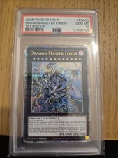 Yu-Gi-Oh Alin-En000 Dragon Master Lords Quarter Century Card PSA Graded 10 picture