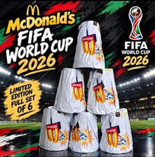McDonald's Full Set of 6 Cups NEW FIFA World Cup 2026 Sealed - Full set picture