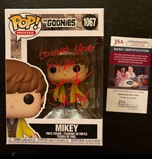 SEAN ASTON SIGNED AUTOGRAPH MIKEY FUNKO POP 1067 GOONIES NEVER SAY DIE JSA COA picture