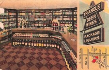 Baltimore MD Maryland Triangle Package Liquor Store Interior Vtg Postcard G11 picture