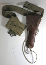 Original WWII 1942 Crump 1911A1 Holster with Belt & Magazine Pouch picture