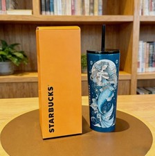 Starbucks Siren Goddess Straw Tumbler 500ml Stainless Steel Vacuum Cup Girl Gift picture