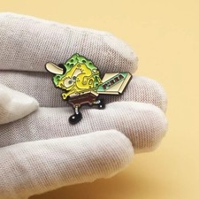 SpongeBob Krusty Krab Pizza Funny Animation Cartoon Metal Badge Pin picture