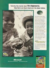 1996 Microsoft Scholastic’s The Magic School Bus Stegosaurus Vtg Print Ad/Poster picture