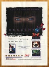 1996 Descent PS1 Vintage Print Ad/Poster Authentic Video Game Promo Wall Art 90s picture