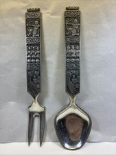 Vintage Konge Tinn Royal Pewter Salad Serving Set picture