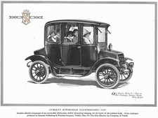 1913 DETROIT ELECTRIC MODEL 42 / OHIO ELECTRIC Model O Dresden reverse Art Print picture