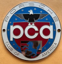 Badge Porsche auto car PCA Porsche Club of America USA grill radiator badge M picture