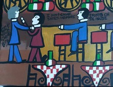 Mafia Original Henry Hill Cosa Nostra Painting Canvas 16