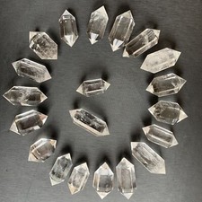 20pcs Natural clear quartz obelisk crystal double wand point healing 30-45mm picture