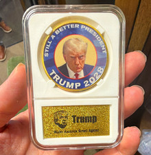 Donald J. Trump 2028 Challenge Coin Medallion w/ Case 