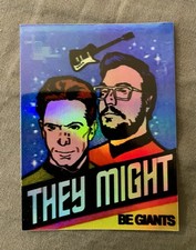 THEY MIGHT BE GIANTS Vintage look  HOLO DECAL/Sticker 3.5 X 2.5” TMBG STAR TREK picture