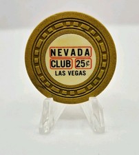Nevada Club LV Nevada 1962 $.25 Casino Chip N6890.1 *Thick Red Line *Circulated  picture