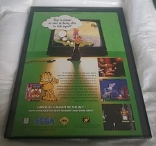 Garfield : Caught In The Act Sega Print Ad 1995 Framed 8.5X11  picture