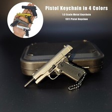1:3 Mini 1911 Metal Keychain Gun Model Keychain Decompression for Man picture