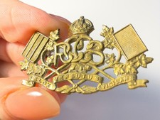 WWI Canadian Signal Corps CSC Cap Collar Badge 1908 Pattern Velox Versutus picture