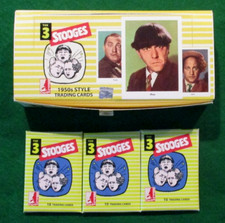 THREE STOOGES 1959 FLEER  REISSUE 2016 EMPTY DISPLAY BOX W/3 EMPTY WRAPPERS picture