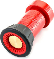1-1/2” NPSH Fire Hose Nozzle Constant Flow Fog Thermoplastic Brass 100PSI HD Red picture