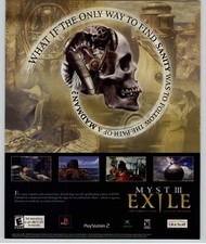 Myst II 2 Exile PS2 Xbox Video Game Art 2002 Vintage Print Ad/Poster  picture