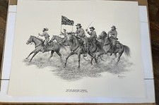 “Nathan Bedford Forrest And His Tennessee Calvary, 1862” 20” X 29” B & W Summens picture