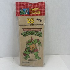 Vintage 1990's Party House Teenage Mutant Ninja Turtles Lunch Bags 25 Pack  picture