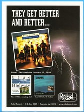 1998 Blue Highway Midnight Storm Promo Vtg 90s Print Ad Rebel Record Bluegrass picture