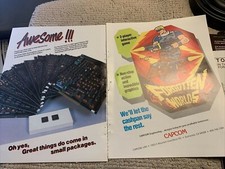 original 1988 11- 8.5'' Forgotten Worlds Capcom cps arcade video game AD FLYER picture