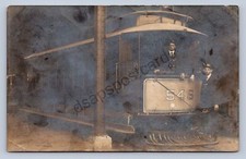 K2/ Indianapolis Indiana RPPC Postcard c1910 Trolley Interurban Conductor 423 picture