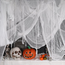 410 X 80 in Halloween Creepy Cloth for Yard and Outdoor Decorations,White picture