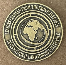 IDF 2025 Frontlines Challenge Coin Jerusalem Intl Land Forces War Rare picture