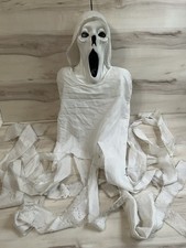 RARE VTG 1999 Paper Magic Group Ghost Hanging Blow Mold White Nylon Cape 5' READ picture