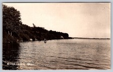 Vintage Storm Lake Iowa Scenic View Postcard Real Photo RPPC picture