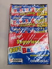 Vintage BAZOOKA BUBBLE GUM SUGARLESS SEALED BOX NOS 18CT NUTRASWEET  picture